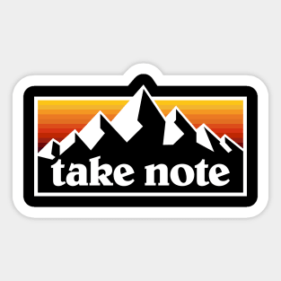 Take Note Mountains 1 Sticker